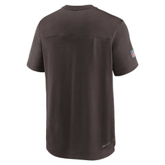 Cleveland Browns Sideline Coaches Vintage Chevron Performance V-Neck T-Shirt - Brown - Nike