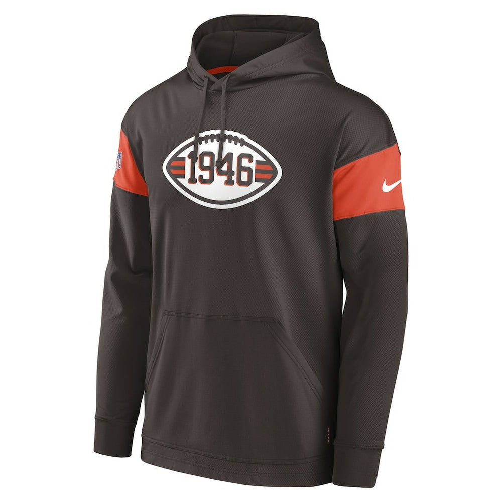 Cleveland Browns Sideline Arch Jersey Performance Pullover Hoodie - Brown - Nike
