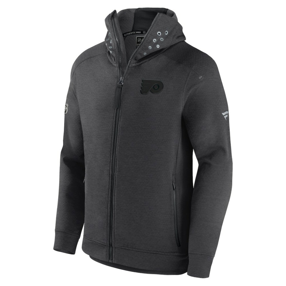 Philadelphia Flyers Fanatics Authentic Pro Road Tech Lightweight Full-Zip Hoodie Jacket - Charcoal | Fanatics on sale