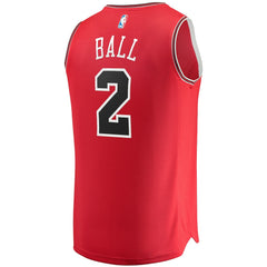 Fanatics Lonzo Ball Chicago Bulls Fast Break Road Replica Jersey Icon Editi- Red