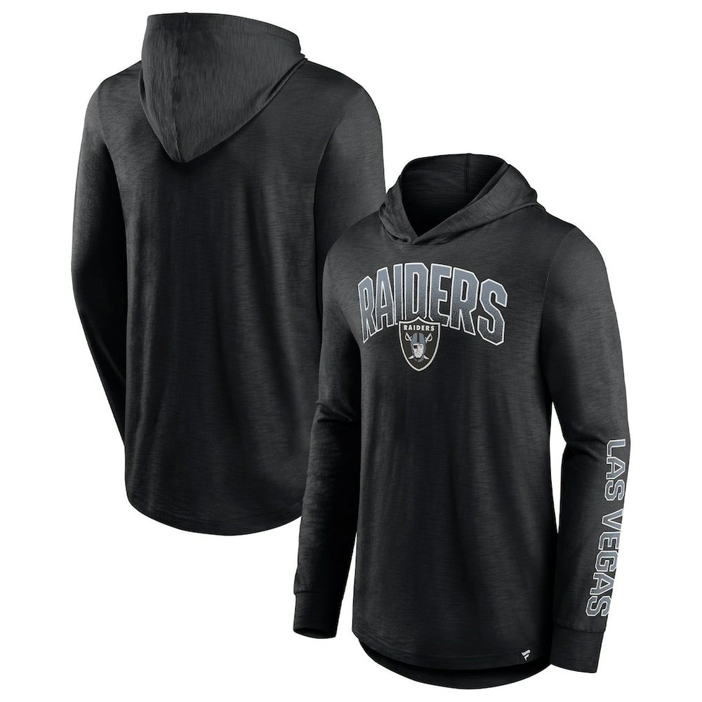 Las Vegas Raiders Front Runner Long Sleeve Hooded T-Shirt - Black - Fanatics