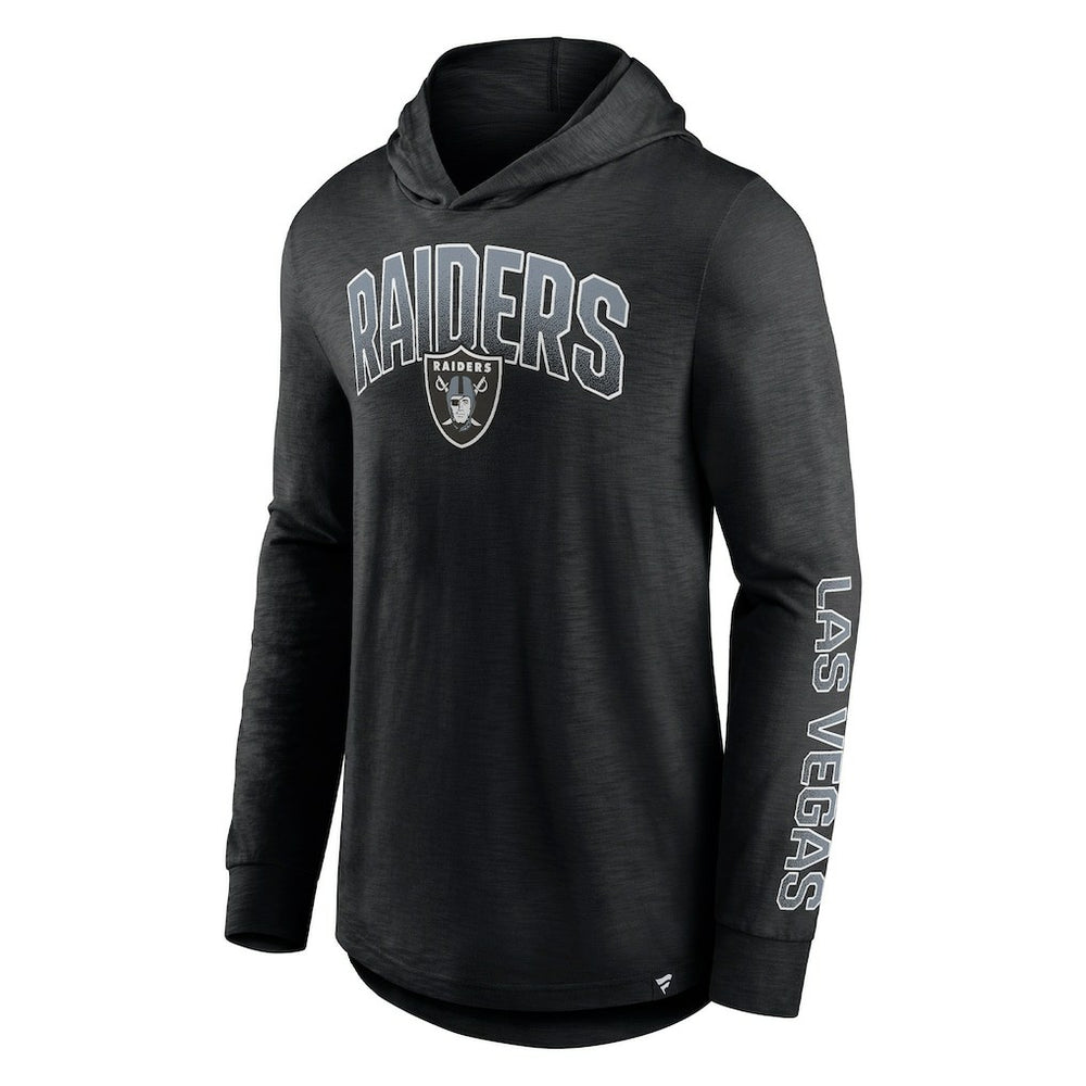 Las Vegas Raiders Front Runner Long Sleeve Hooded T-Shirt - Black - Fanatics