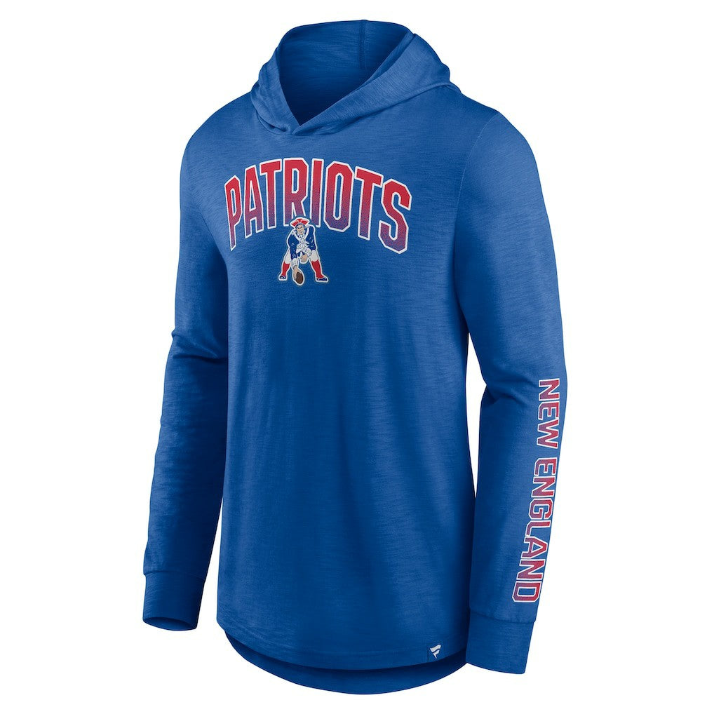 New England Patriots Front Runner Long Sleeve Hooded T-Shirt - Royal - Fanatics