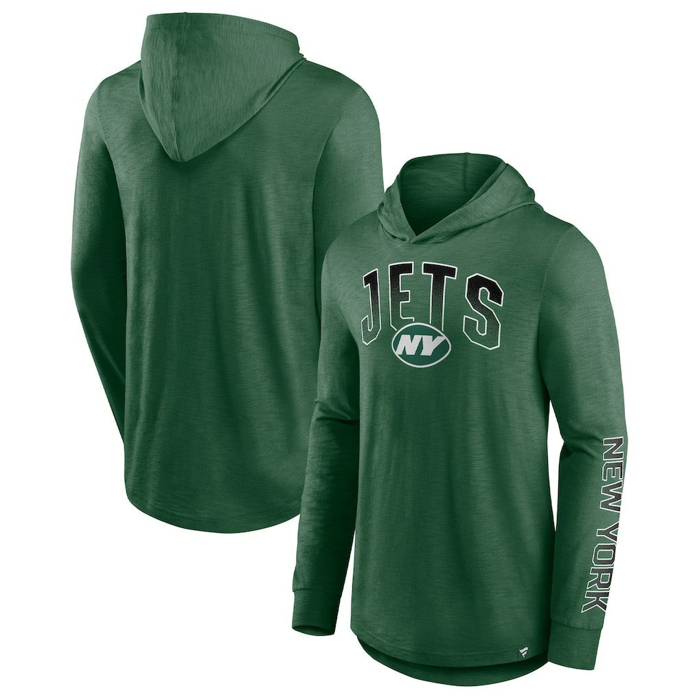 New York Jets Front Runner Long Sleeve Hooded T-Shirt - Green - Fanatics