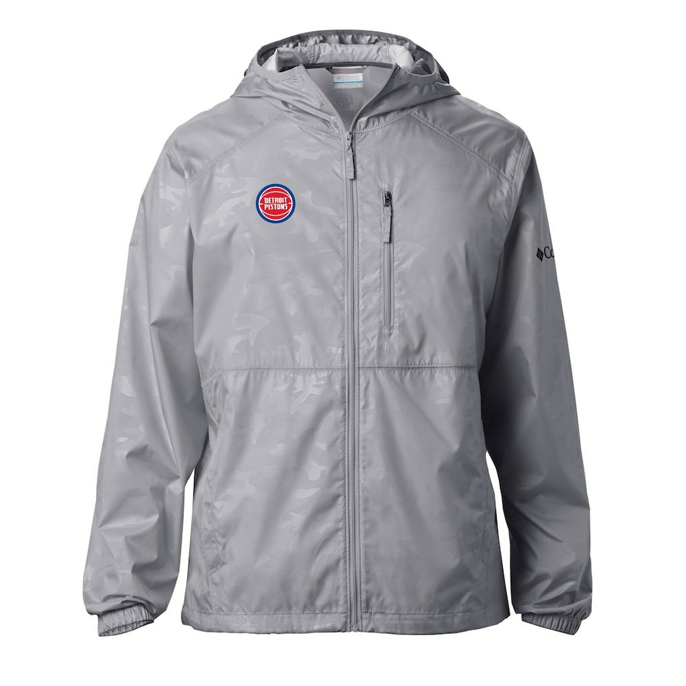 Columbia Detroit Pistons Camo Flash Forward Full-Zip Windbreaker Jacket Gray
