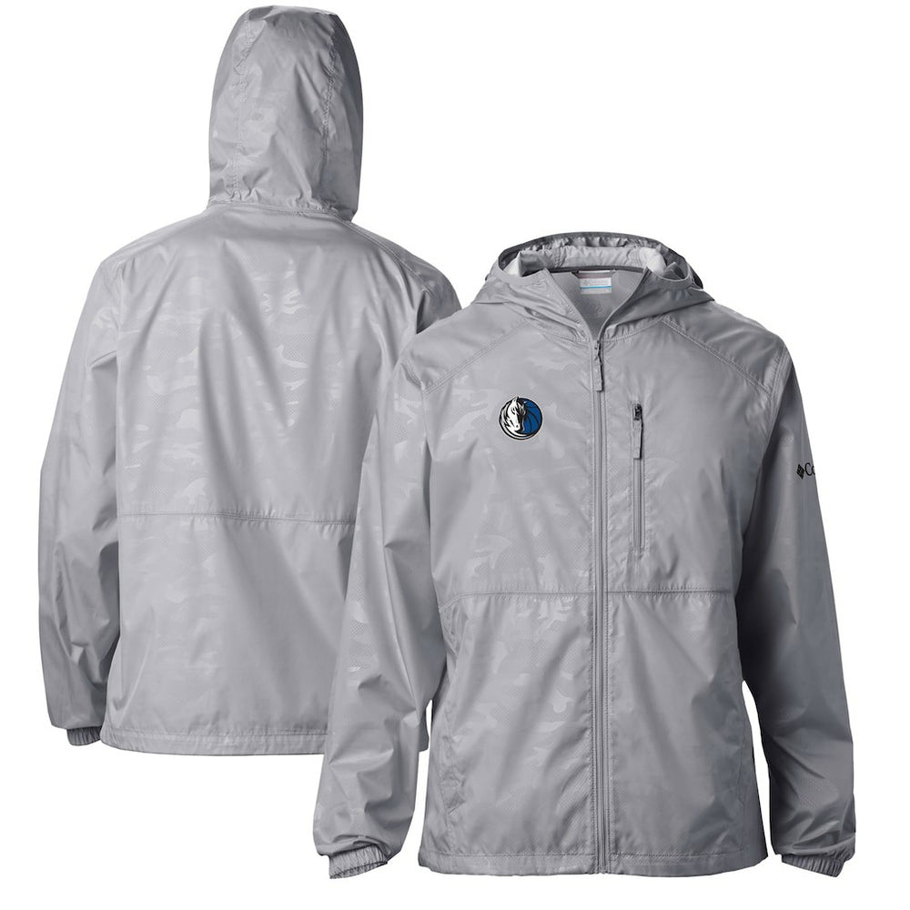 Columbia Dallas Mavericks Camo Flash Forward Full-Zip Windbreaker Jacket Gray