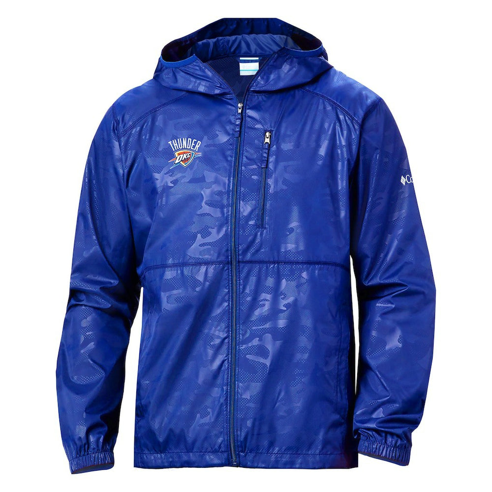 Columbia Oklahoma City Thunder Camo Flash Forward Full-Zip Windbreaker Jacket Blue