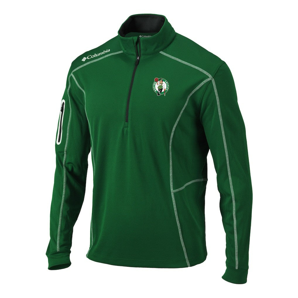 Columbia Boston Celtics Shotgun Quarter-Zip Pullover Jacket Kelly Green
