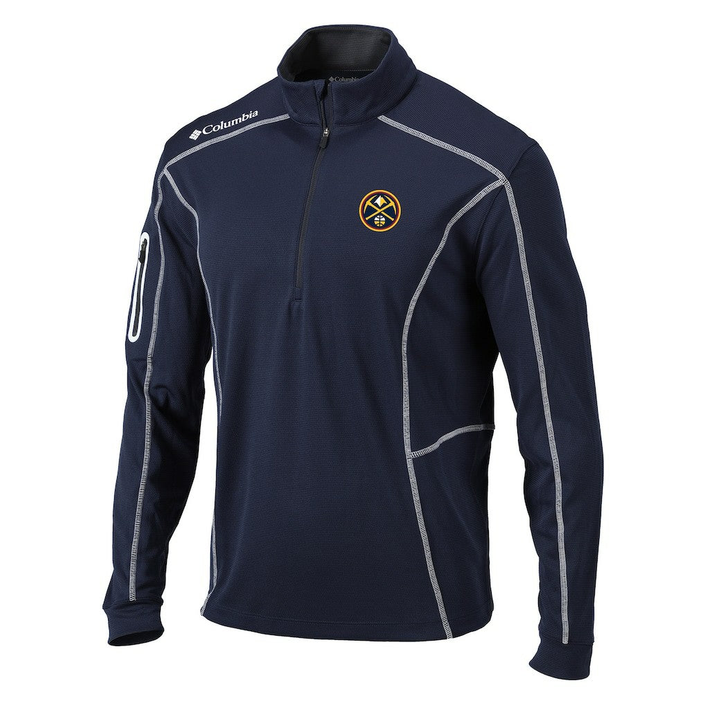 Columbia Denver Nuggets Shotgun Quarter-Zip Pullover Jacket Navy