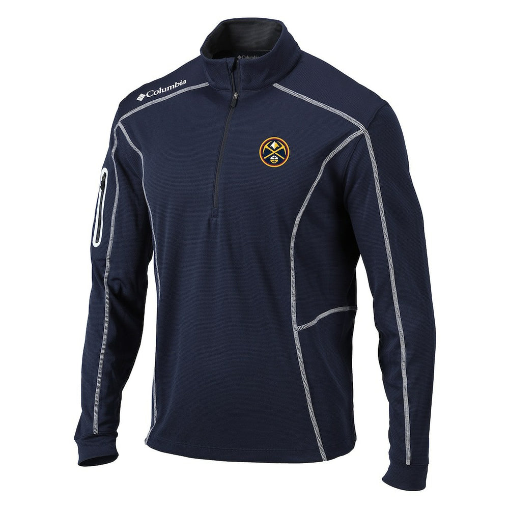 Columbia Denver Nuggets Shotgun Quarter-Zip Pullover Jacket Navy