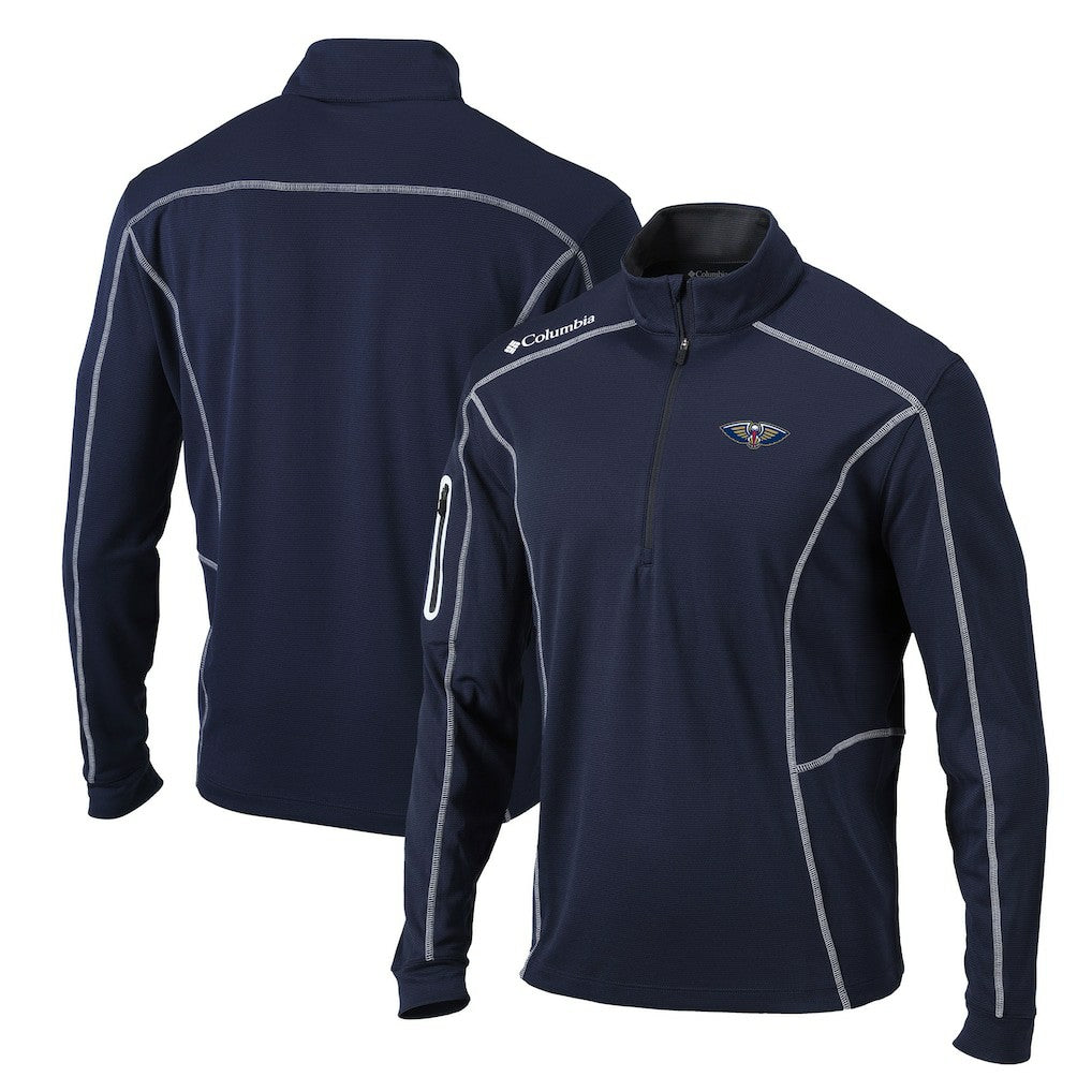 Columbia New Orleans Pelicans Team Shotgun Quarter-Zip Pullover Jacket Navy