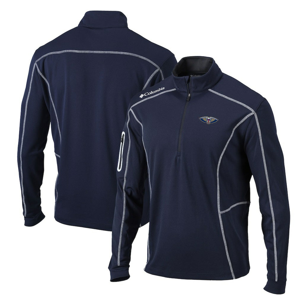 Columbia New Orleans Pelicans Team Shotgun Quarter-Zip Pullover Jacket Navy