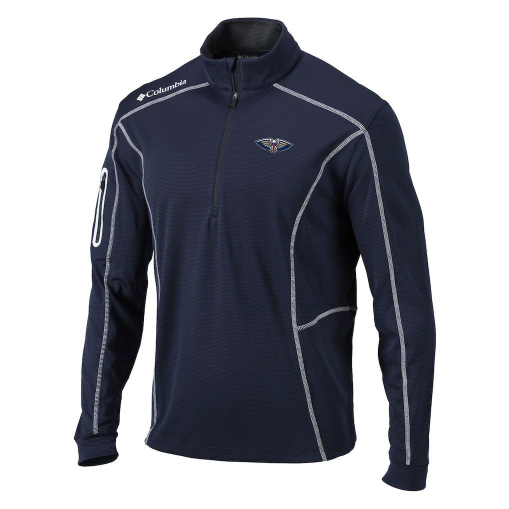 Columbia New Orleans Pelicans Team Shotgun Quarter-Zip Pullover Jacket Navy