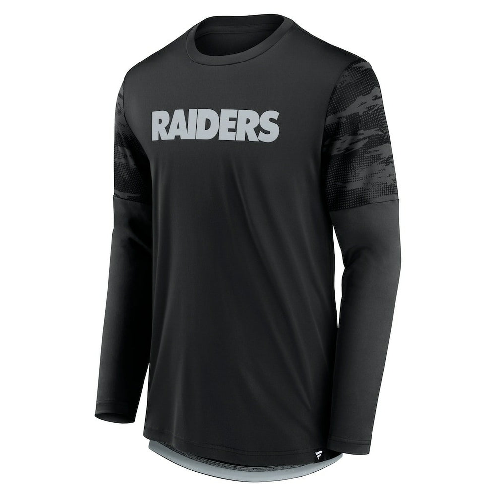 Las Vegas Raiders Square Off Long Sleeve T-Shirt - Black/Silver - Fanatics