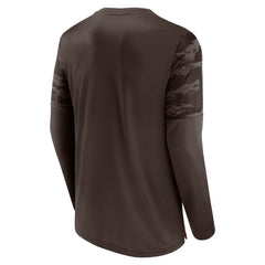 Cleveland Browns Square Off Long Sleeve T-Shirt - Brown/Orange - Fanatics