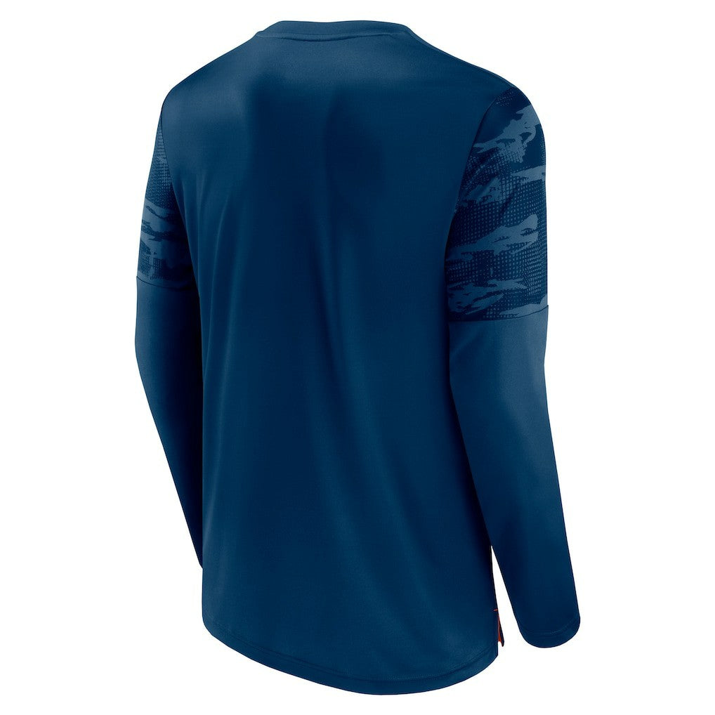 Chicago Bears Square Off Long Sleeve T-Shirt - Navy/Orange - Fanatics