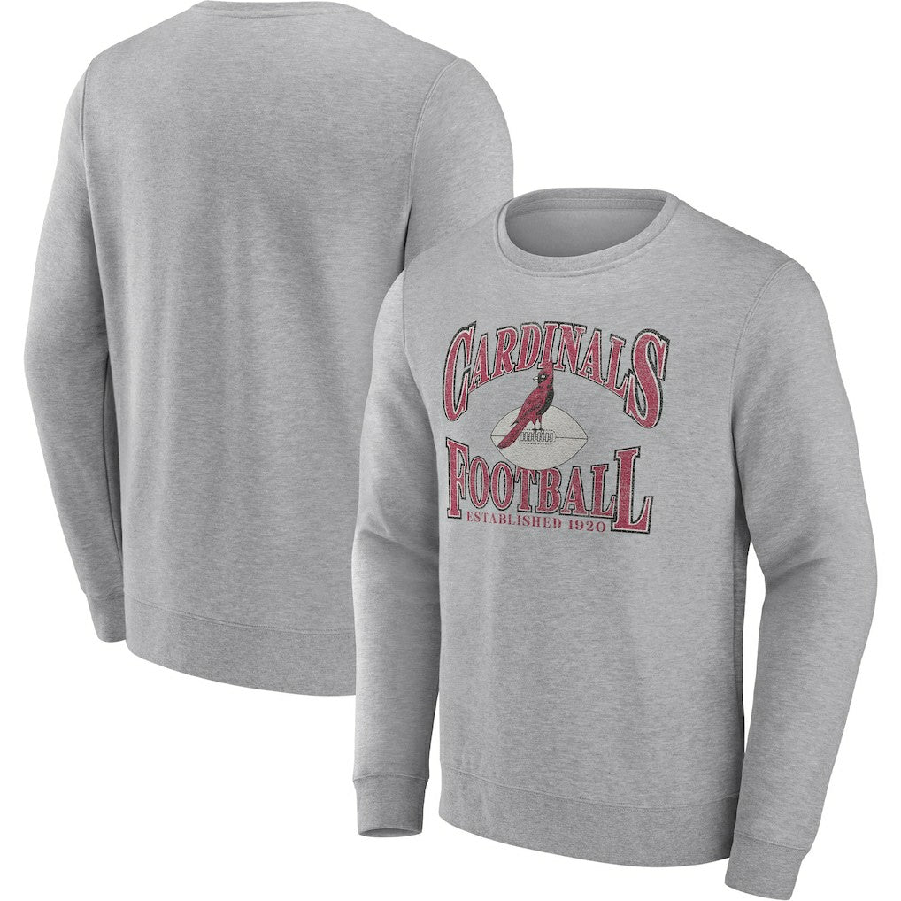 Arizona Cardinals Playability Pullover Sweatshirt - Heathered Charcoal - Fanatics