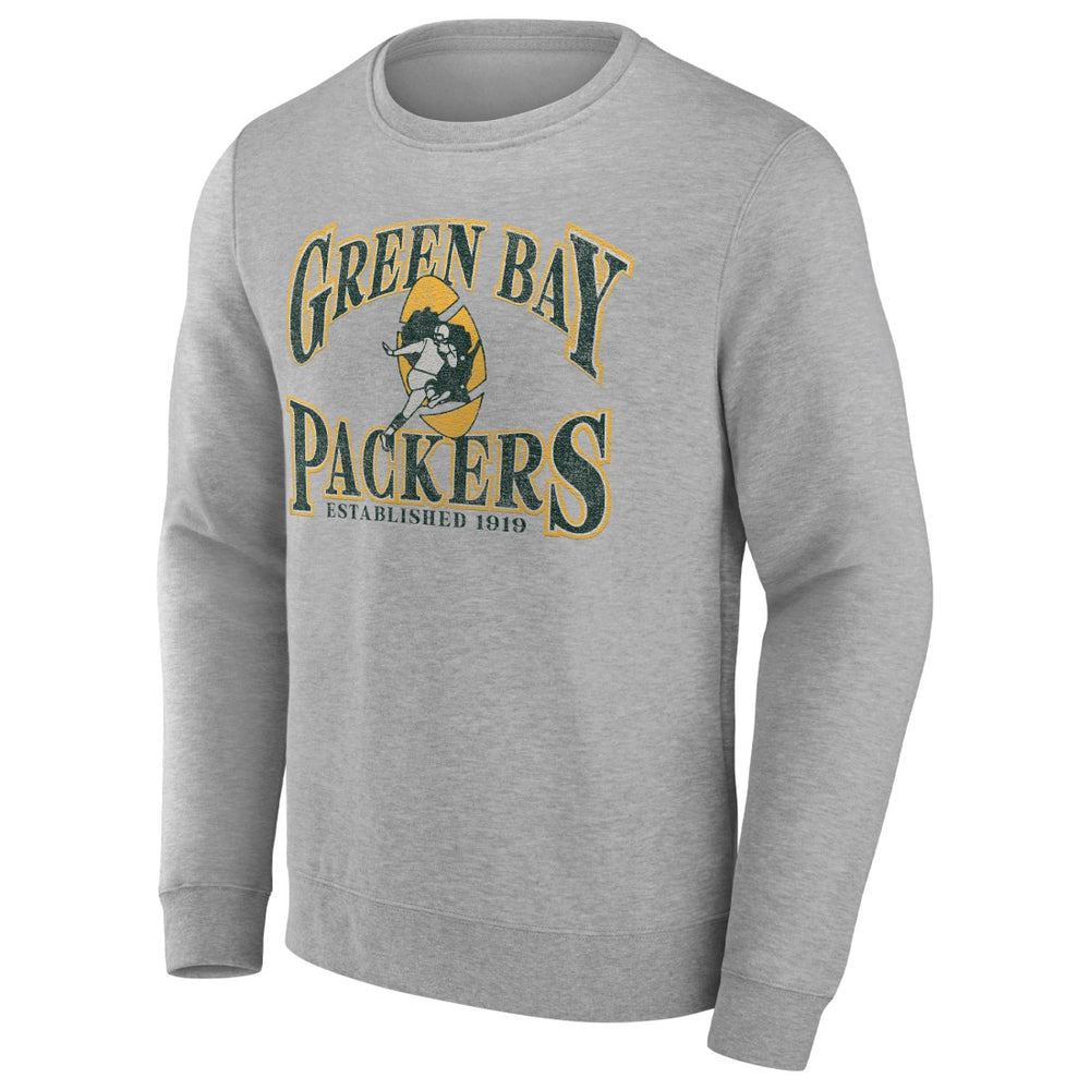 Green Bay Packers Playability Pullover Sweatshirt - Heathered Charcoal - Fanatics