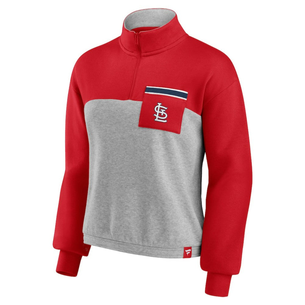St. Louis Cardinals Fanatics Women's Iconic Cinch Waist Quarter-Zip Top Near Me