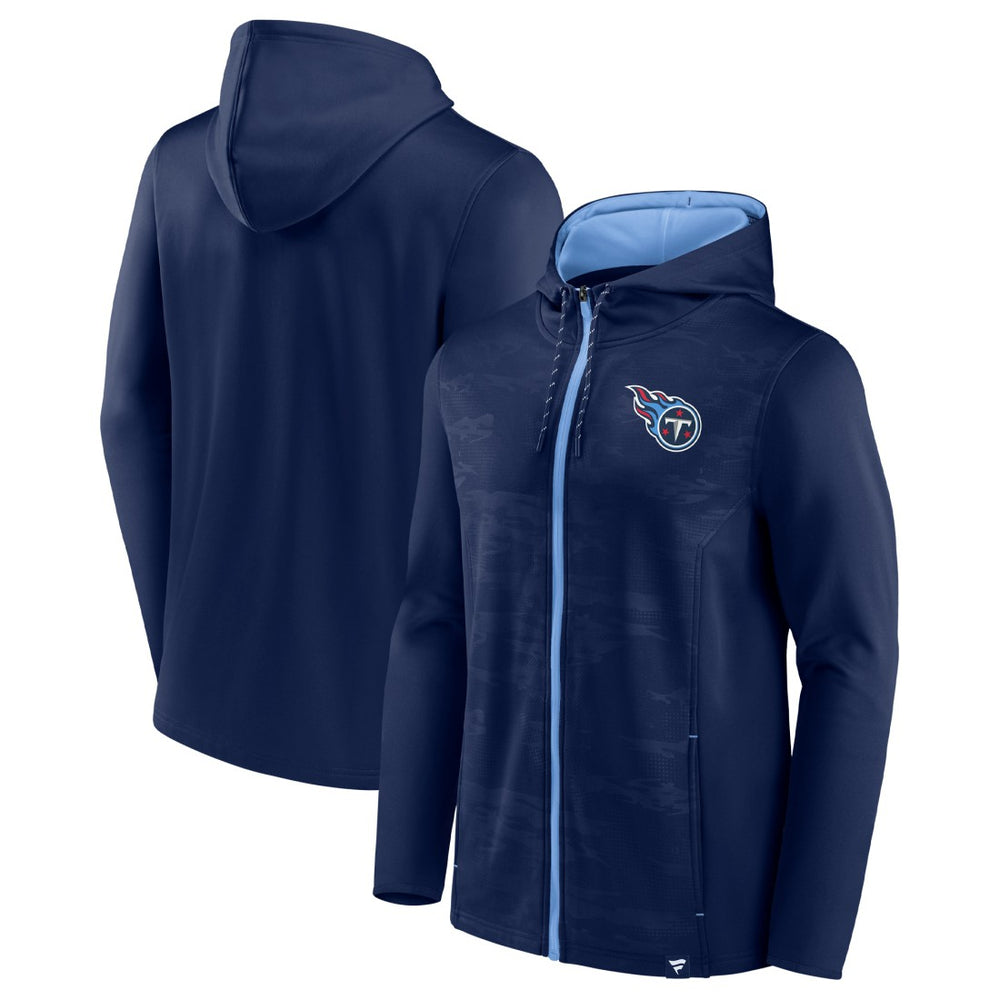 Tennessee Titans Ball Carrier Full-Zip Hoodie - Navy/Light Blue - Fanatics