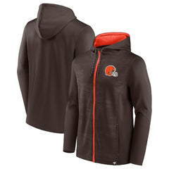 Cleveland Browns Ball Carrier Full-Zip Hoodie - Brown/Orange - Fanatics