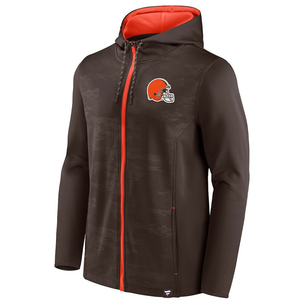 Cleveland Browns Ball Carrier Full-Zip Hoodie - Brown/Orange - Fanatics