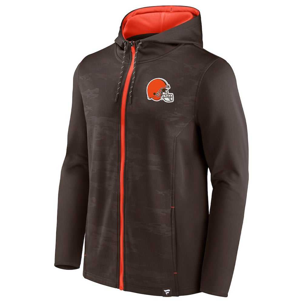 Cleveland Browns Ball Carrier Full-Zip Hoodie - Brown/Orange - Fanatics
