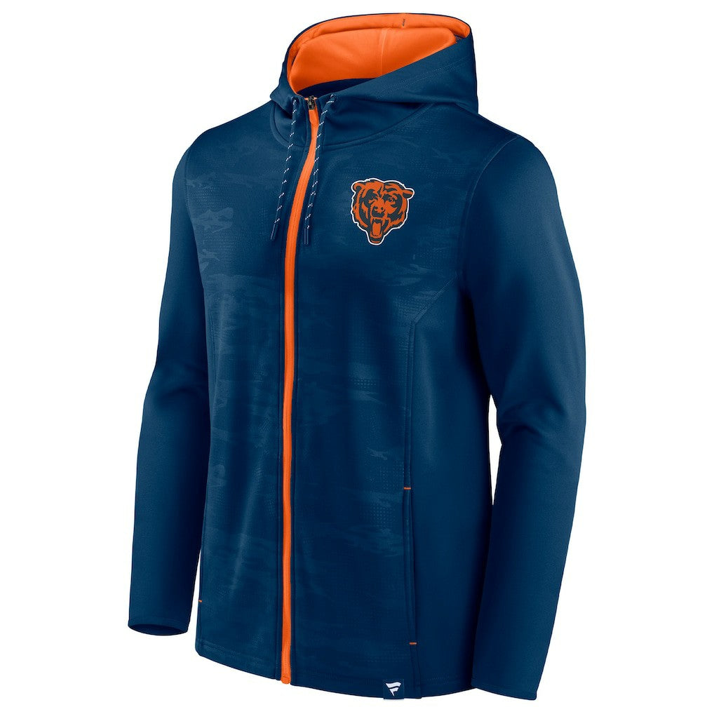Chicago Bears Ball Carrier Full-Zip Hoodie - Navy - Fanatics