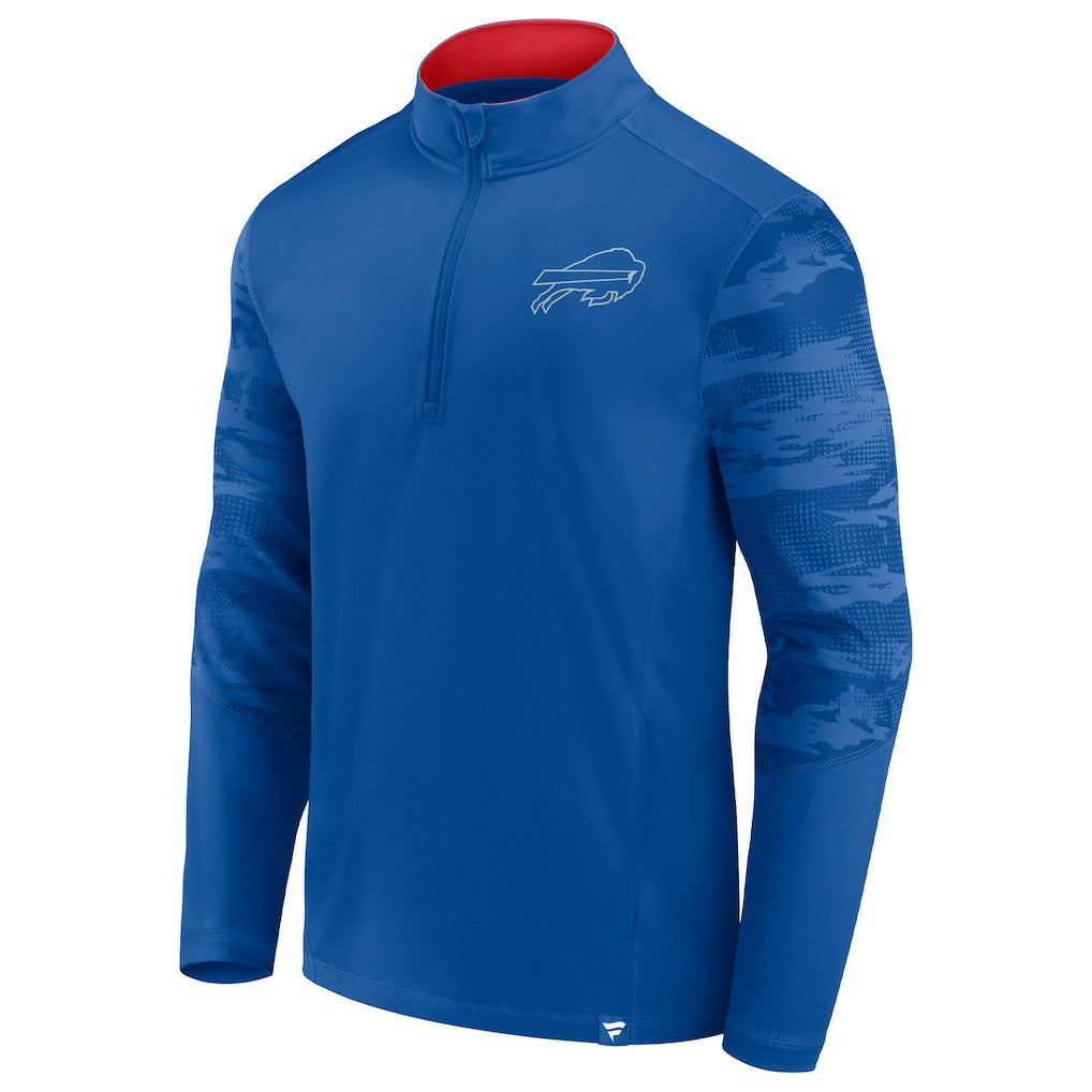 Buffalo Bills Ringer Quarter-Zip Jacket - Royal/Red - Fanatics