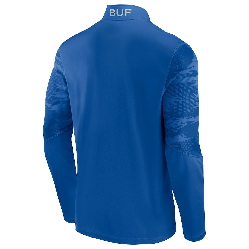 Buffalo Bills Ringer Quarter-Zip Jacket - Royal/Red - Fanatics