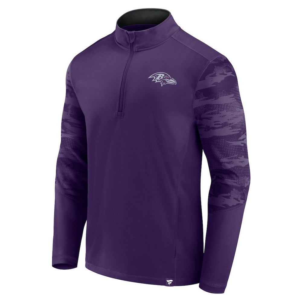 Baltimore Ravens Ringer Quarter-Zip Jacket - Purple - Fanatics