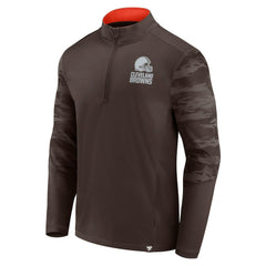 Cleveland Browns Ringer Quarter-Zip Jacket - Brown - Fanatics