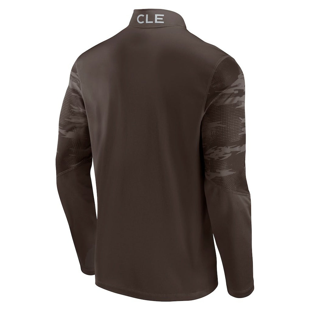 Cleveland Browns Ringer Quarter-Zip Jacket - Brown - Fanatics