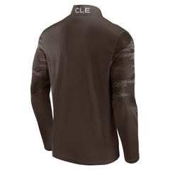 Cleveland Browns Ringer Quarter-Zip Jacket - Brown - Fanatics