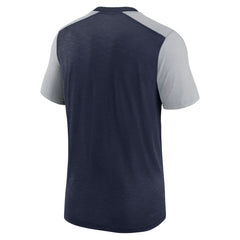 Dallas Cowboys Color Block Team Name T-Shirt - Heathered Navy/Heathered Gray - Nike