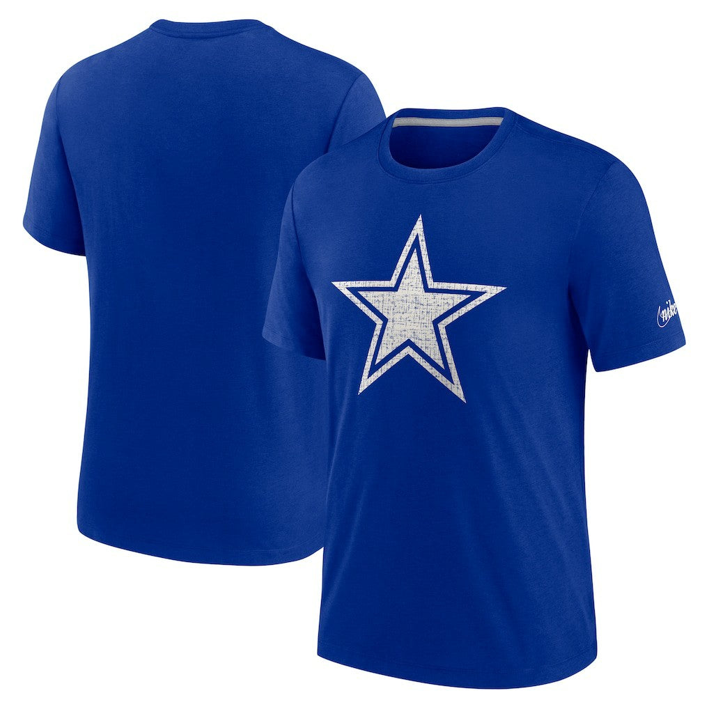 Dallas Cowboys Playback Logo Tri-Blend T-Shirt - Royal - Nike