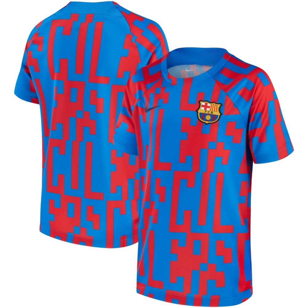 Nike - Barcelona 2022/23 Pre-Match Top - Blue