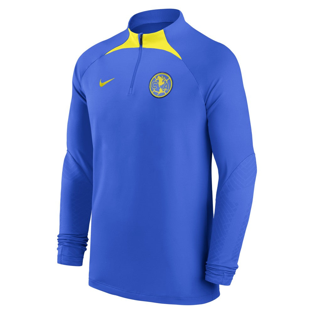 Nike - Club America 2022/23 Strike Drill Performance Raglan Quarter-Zip Long Sleeve Top - Blue