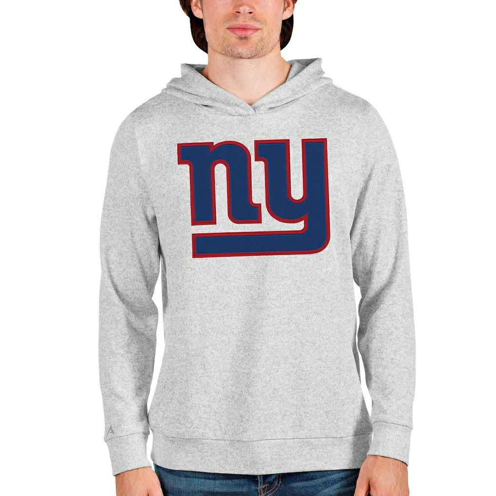 New York Giants Antigua Team Absolute Pullover Hoodie - Heathered Gray - NFL