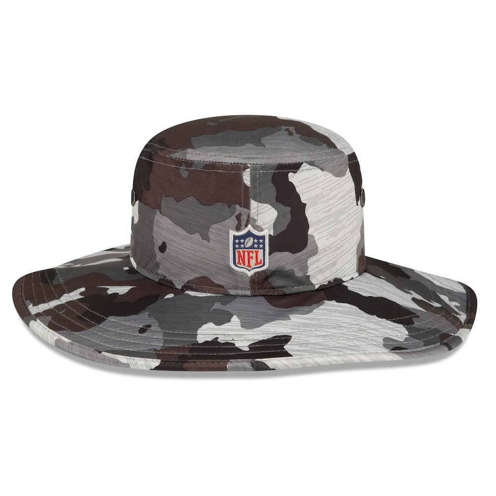 Cleveland Browns New Era 2022 NFL Training Camp Historic Logo Panama Bucket Hat - Camo - NFL