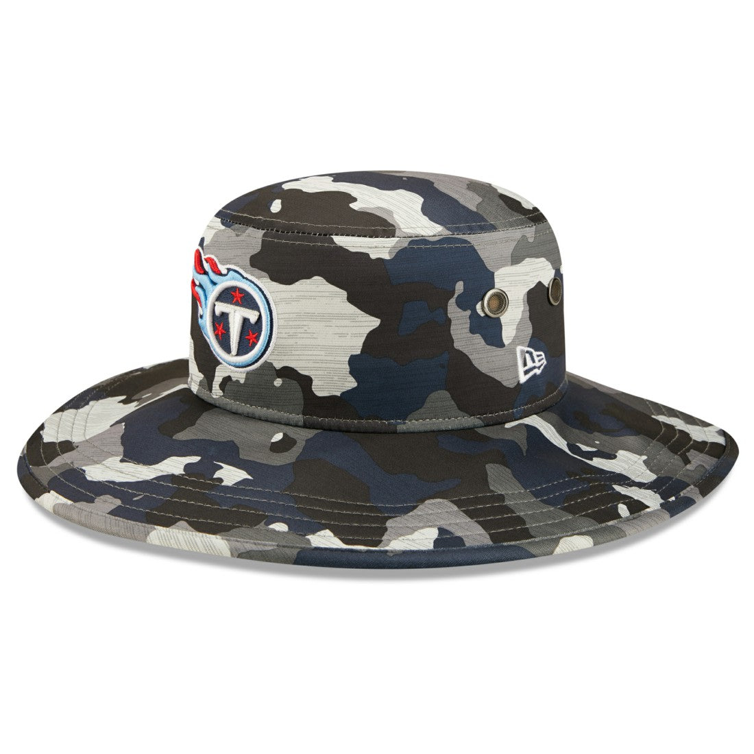 Tennessee Titans New Era 2022 NFL Training Camp Panama Bucket Hat - Camo - NFL