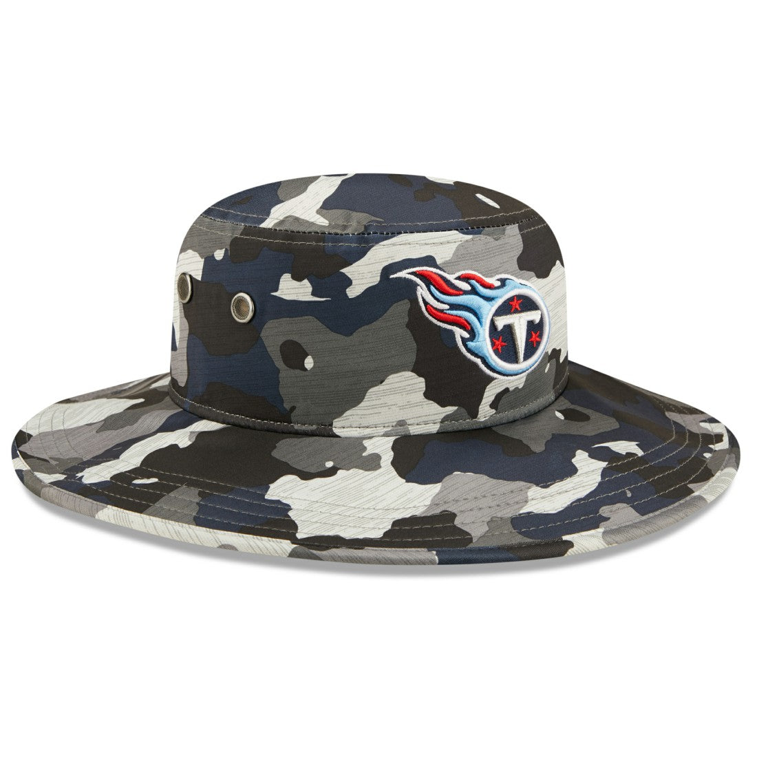 Tennessee Titans New Era 2022 NFL Training Camp Panama Bucket Hat - Camo - NFL
