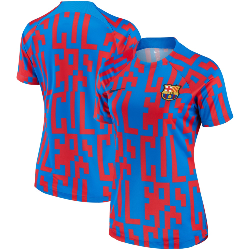 Nike - Barcelona Women's 2022/23 Pre-Match Home Performance Top - Blue