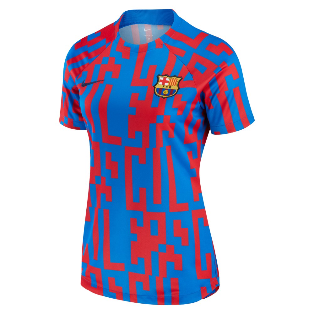 Nike - Barcelona Women's 2022/23 Pre-Match Home Performance Top - Blue