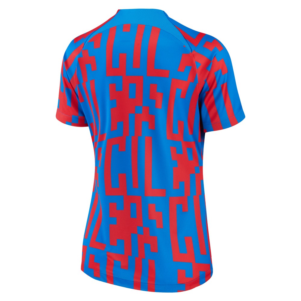 Nike - Barcelona Women's 2022/23 Pre-Match Home Performance Top - Blue