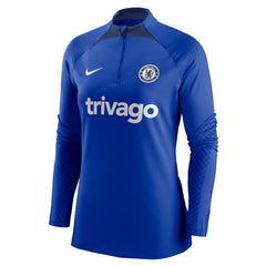 Nike - Chelsea Women's Strike Drill Raglan Performance Quarter-Zip Top - Blue