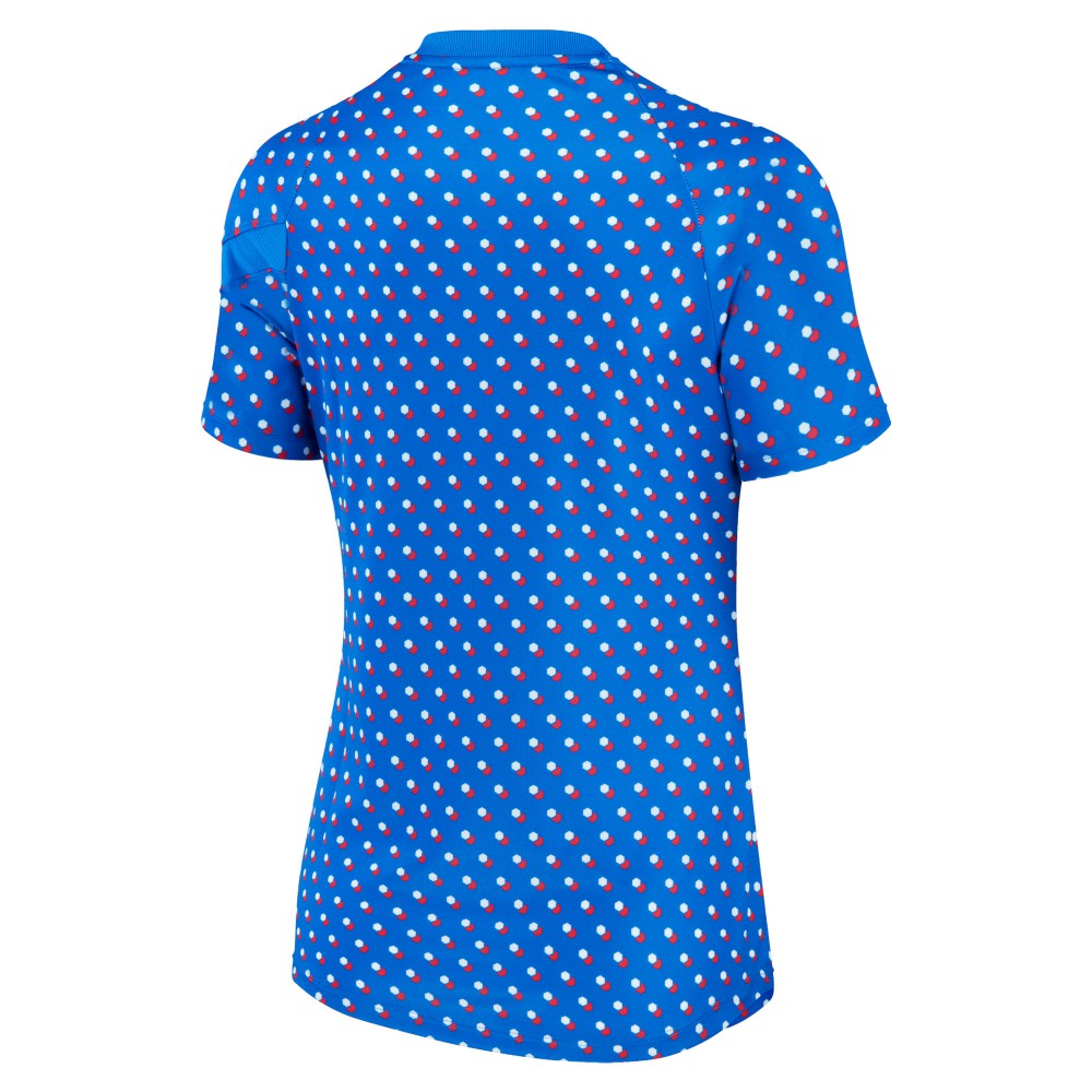 Nike - France Women's National Team Women's 2022/23 Away Pre-Match Performance Top - Blue