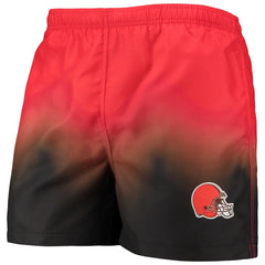 Cleveland Browns FOCO Dip-Dye Swim Shorts - Orange/Brown - NFL