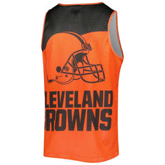 Cleveland Browns FOCO Colorblock Mesh V-Neck & Shorts Set - Orange - NFL