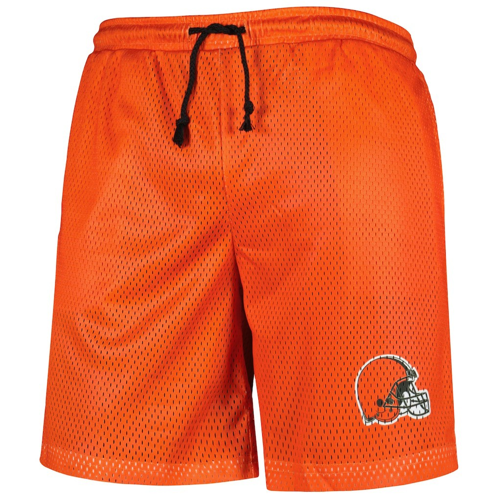 Cleveland Browns FOCO Colorblock Mesh V-Neck & Shorts Set - Orange - NFL
